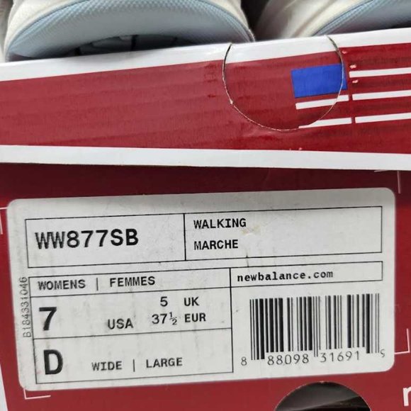 New women's 7W New Balance 877 V1 silver walking shoes sneakers 7 Wide WW877SB - Picture 3 of 11
